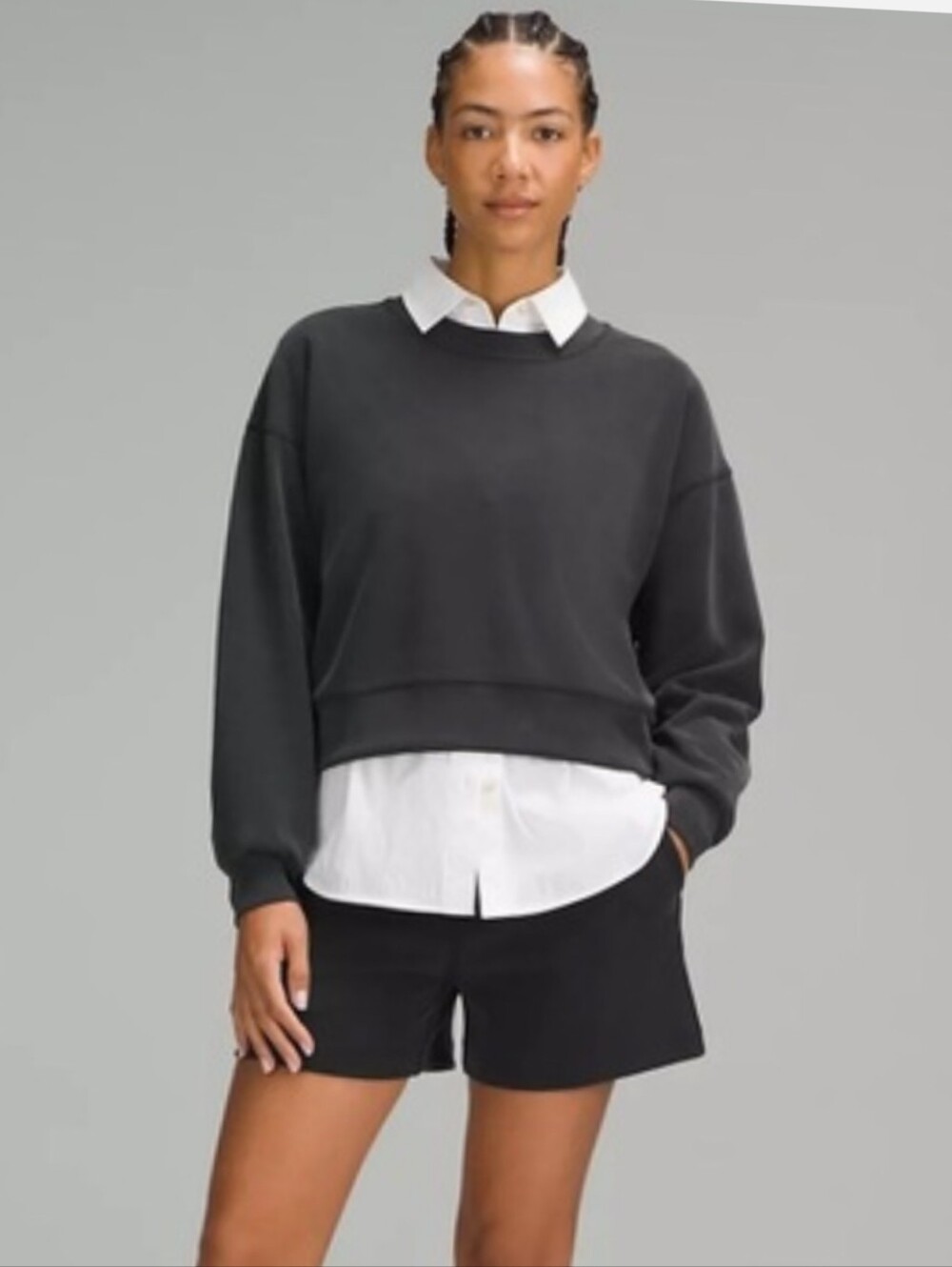 Lululemon Softstreme Perfectly Oversized Cropped Crewneck  Pullover Women 8 - Picture 2 of 8